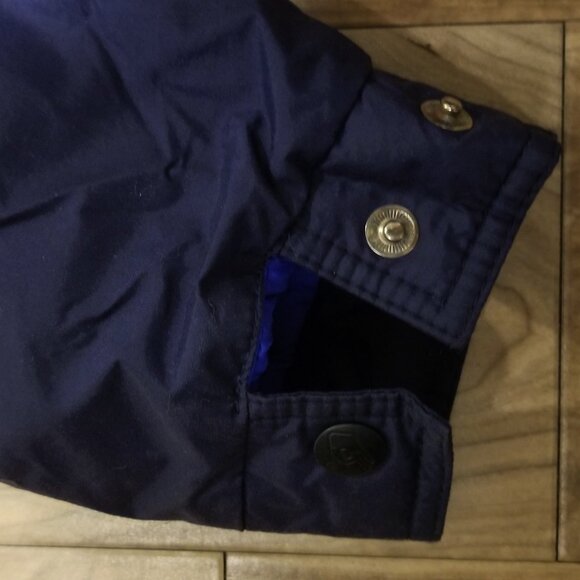 Vintage Colorblock Ski Coat Parka M Mens Retro Streetwear Belted Jacket SASSON - Picture 5 of 11